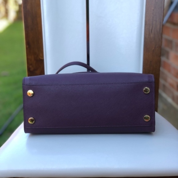 NWT Michael Kors Large Sophia Damson Tote Handbag - Picture 2 of 8